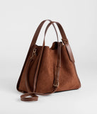 Places To Be Faux Suede Hobo Bag