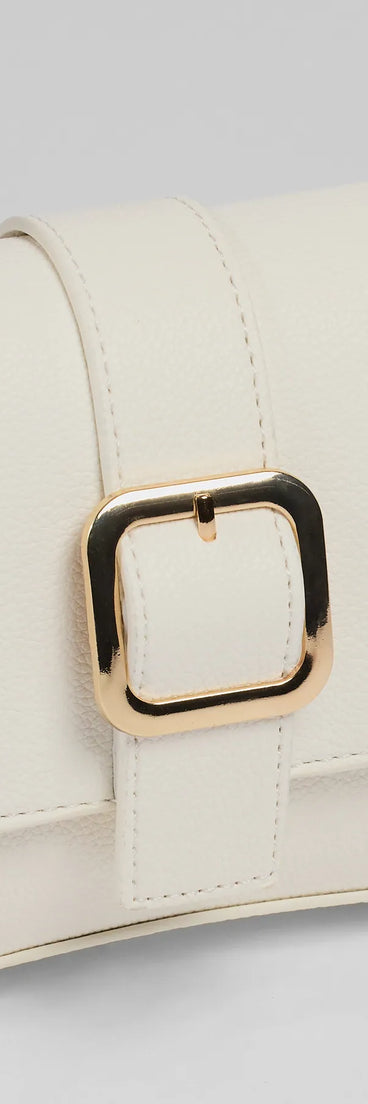 Icon Worthy Buckle Strap Shoulder Bag