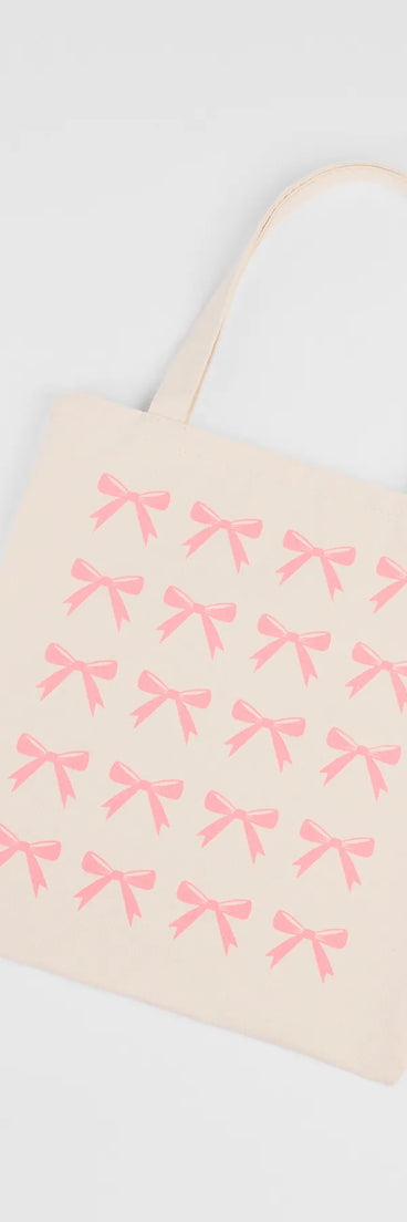 Cute Reputation Bow Graphic Canvas Tote Bag