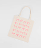 Cute Reputation Bow Graphic Canvas Tote Bag