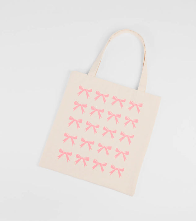 Cute Reputation Bow Graphic Canvas Tote Bag