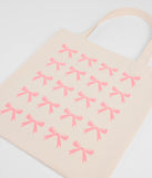 Cute Reputation Bow Graphic Canvas Tote Bag