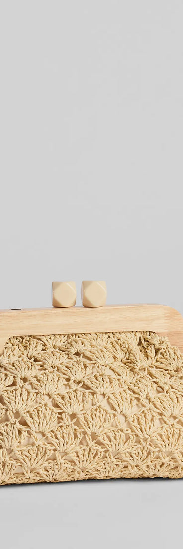 Vacay Mode Straw Clutch