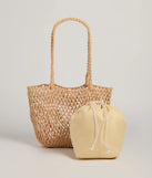 Casual Trendsetter Open Weave Tote Bag