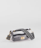 Stay on-trend this season with the Clearly Trendy Crossbody Bag in clear, a must-have for creating stylish and effortless spring outfits for women.