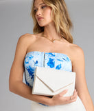 Class Act Faux Leather Envelope Crossbody Bag