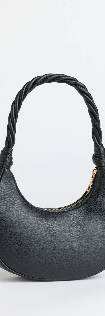Don't Get It Twisted Faux Leather Shoulder Bag