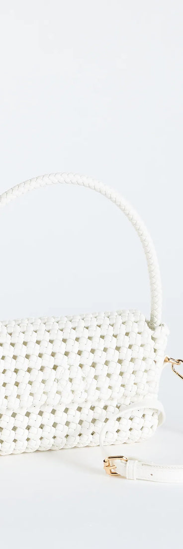 Finishing Touch Woven Shoulder Bag