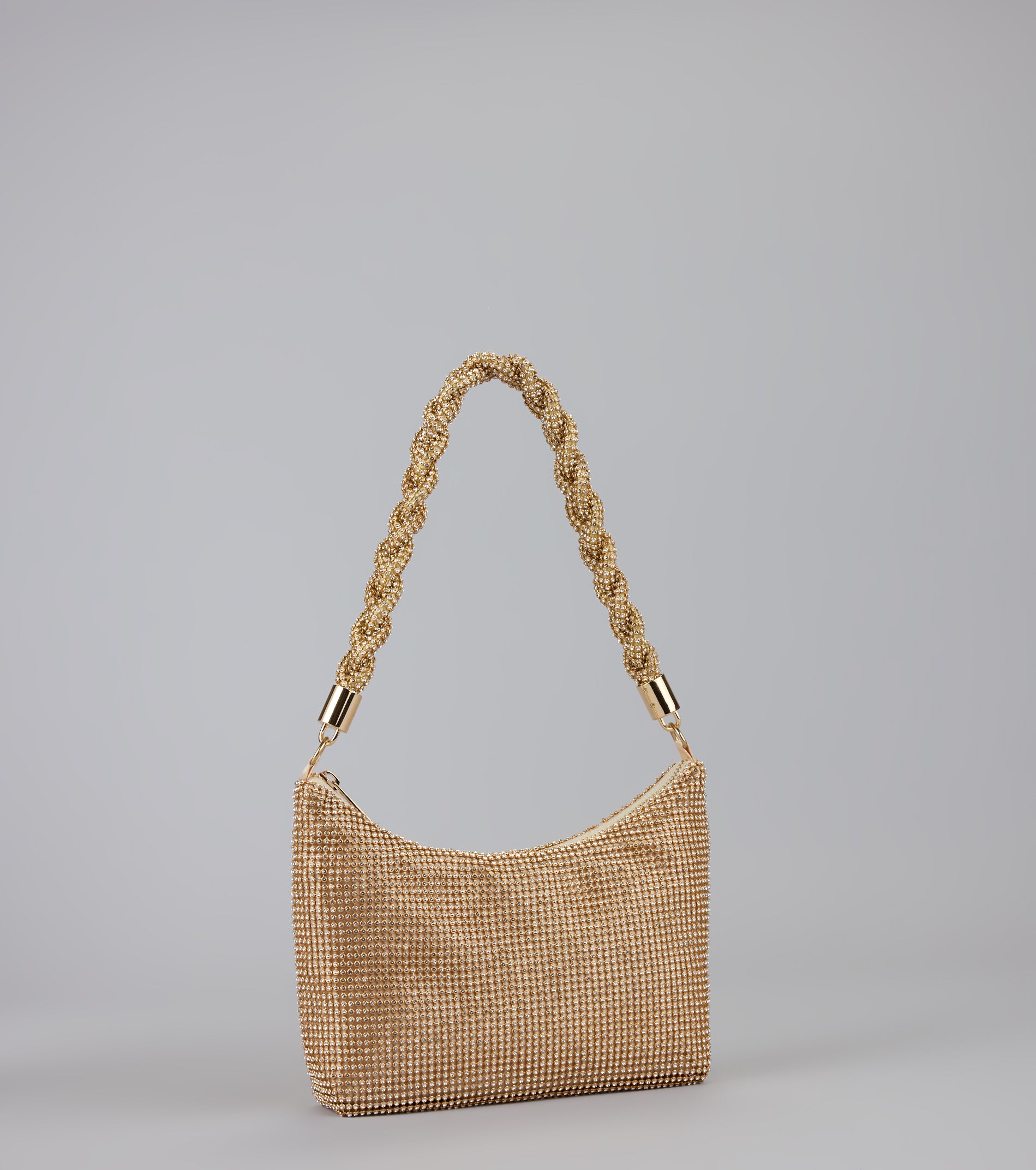 【WONDER WONDER】Vintage Raw Stone Satin Padded Shoulder Bag Camel Vegan Leather Hydrobag® with Strap Bundle | Oprah