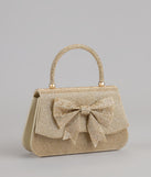 Sparkly Drama Rhinestone Bow Bag