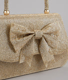 Sparkly Drama Rhinestone Bow Bag