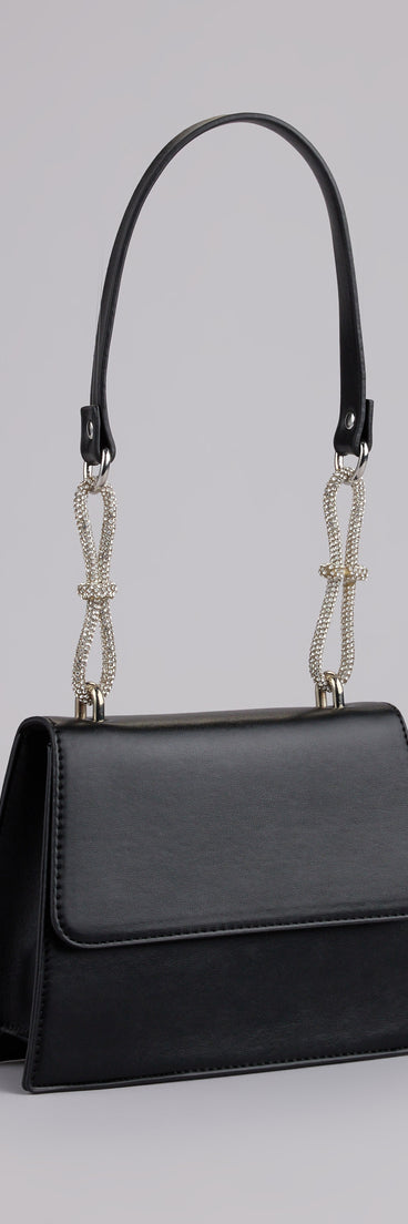 Quiet Glamour Rhinestone Bow Mini Bag
