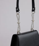 Quiet Glamour Rhinestone Bow Mini Bag