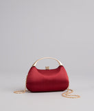 Evening Glow Satin Clutch Bag