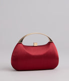 Evening Glow Satin Clutch Bag