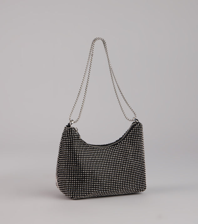Glamour Girlie Rhinestone Mesh Shoulder Bag