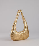 Shimmer Scene Mesh Shoulder Bag