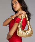 Shimmer Scene Mesh Shoulder Bag