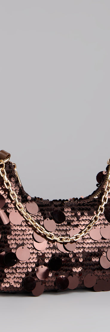 Shimmer Hour Sequin Shoulder Bag