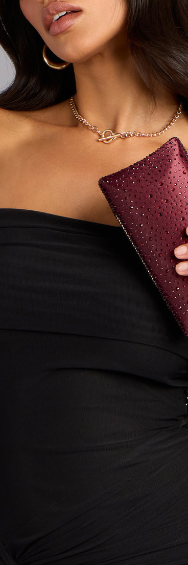 Spotlight Moment Satin Clutch