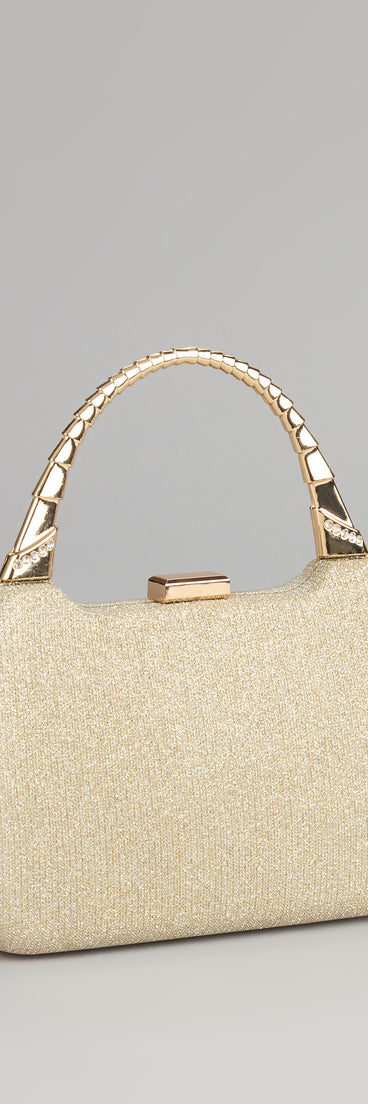 Evening Spark Glitter Mesh Clutch