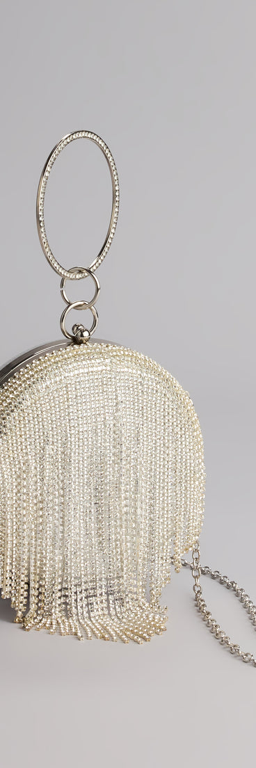 Spotlight Moment Rhinestone Sphere Bag