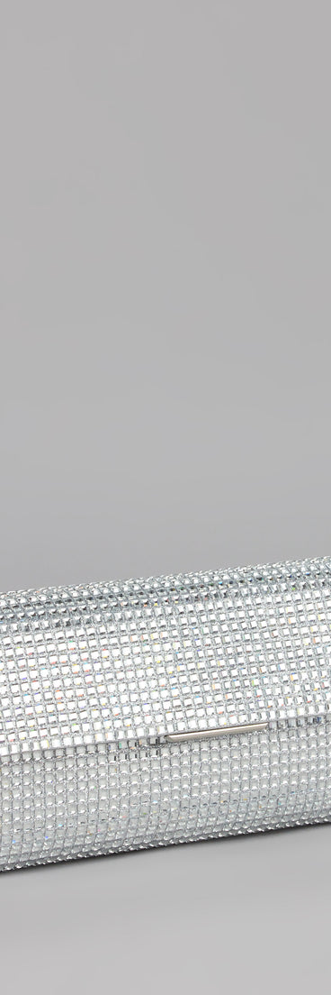Crystal Hour Square Rhinestone Clutch