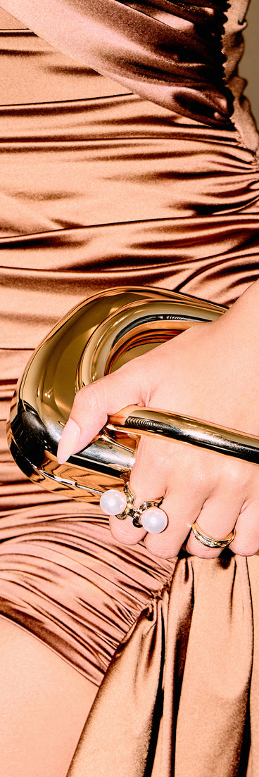 Finishing Touches Metallic Clutch Bag