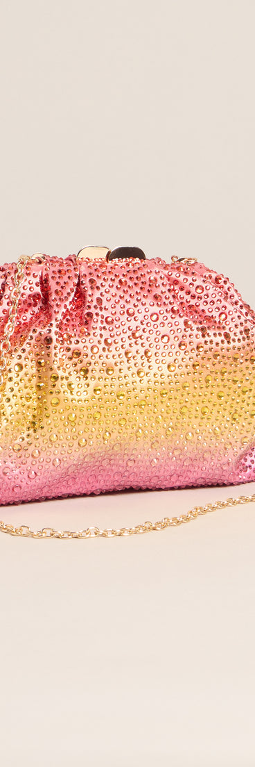 Pretty Glow Moment Ombre Satin Clutch
