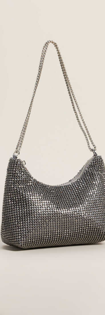 Last Call Glam Rhinestone Shoulder Bag
