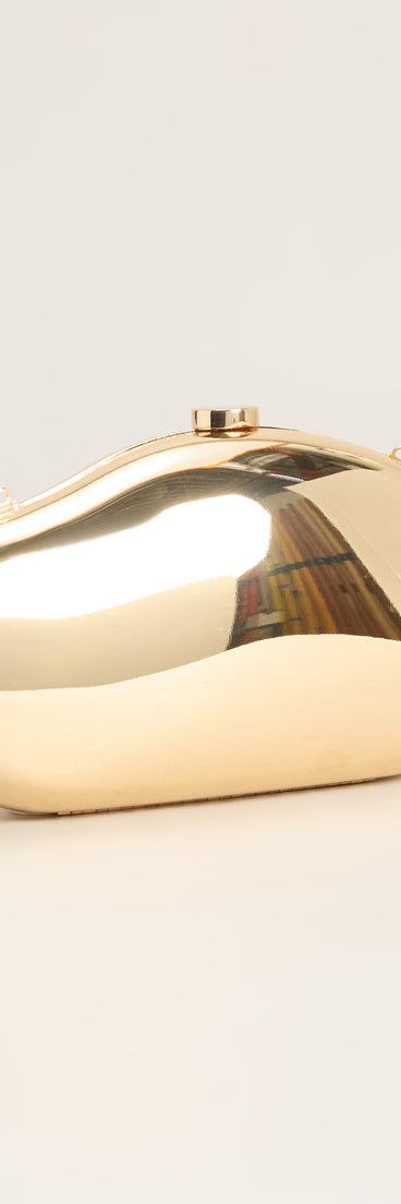 Sleek Sculptural Hardcase Clutch