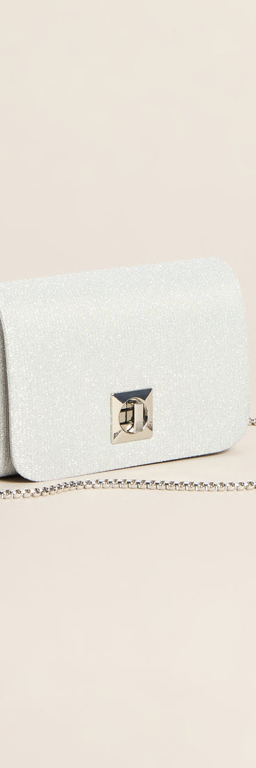 Booked And Shining Glitter Clutch Bag