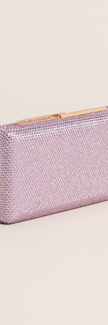 Glamorous Rhinestone Box Clutch