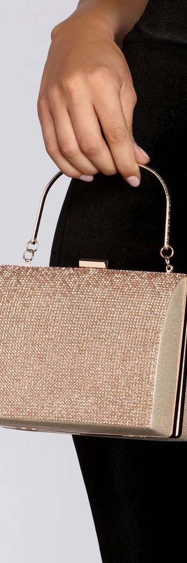 Rhinestone Structured Mini Tote