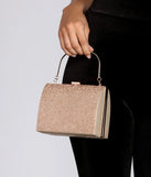 Rhinestone Structured Mini Tote