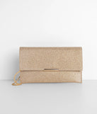 High Expectations Glitter Clutch