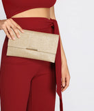 High Expectations Glitter Clutch
