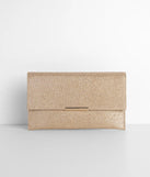 High Expectations Glitter Clutch