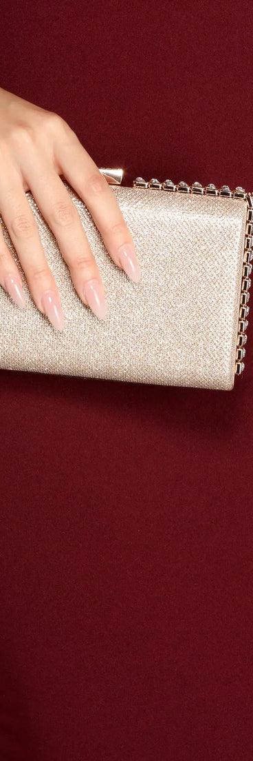 Gorgeous Glitter Mesh Box Clutch