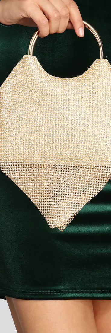 Bandanna Rhinestone Mesh Mini Tote