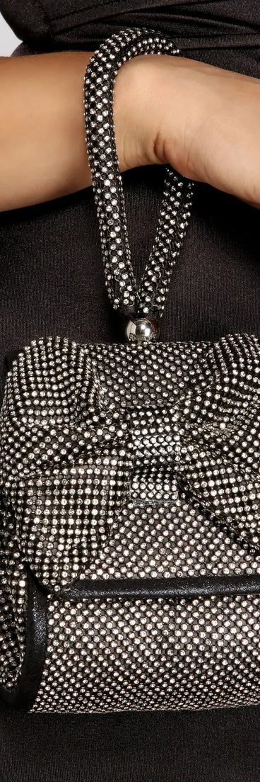 Love Is In The Air Rhinestone Bow Wristlet