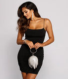 Light The Night Rhinestone Fringe Sphere Clutch