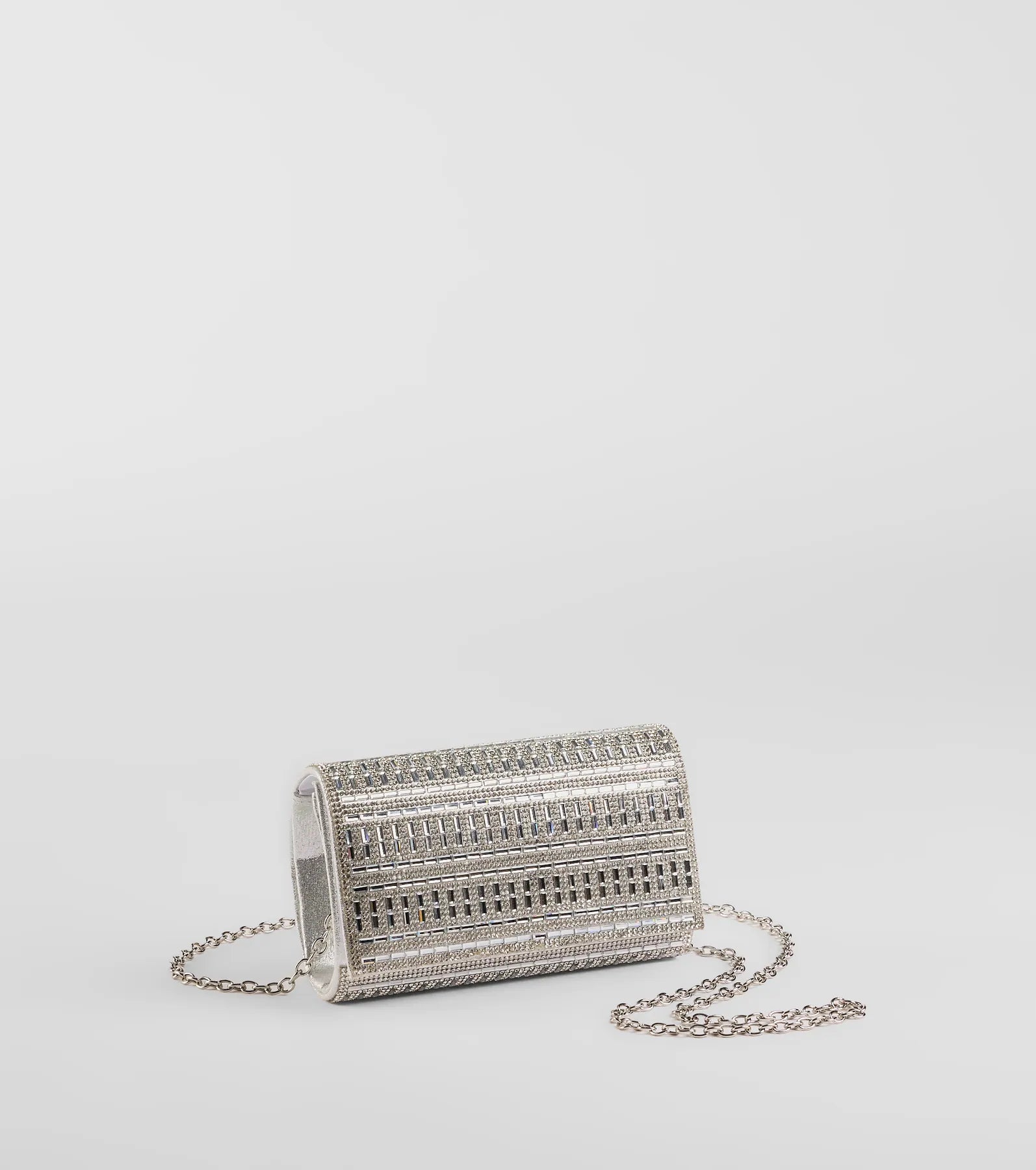 So Glam Rhinestone And Baguette Stone Clutch | Windsor