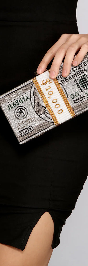 Rich In Style Rhinestone Clutch