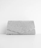 Scalloped Rhinestone Clutch
