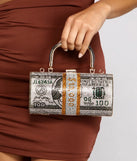 I Get Money Rhinestone Clutch