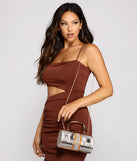 I Get Money Rhinestone Clutch
