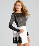 So Gorgeous Rhinestone Fringe Bag