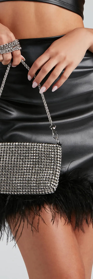 Serious Shine Rhinestone Crossbody Bag
