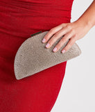A Touch Of Glitz And Glam Rhinestone Mesh Clutch